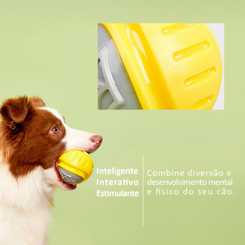Brinquedo Canino Interativo Bola Com Apito Resistente 10cm