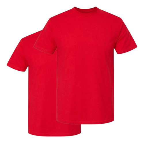 Playera Hombre 2pz Cuello Redondo Manga Corta 100% Algodon