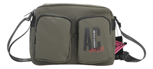 Cartera Engomada Brooklyn Agarrate Catalina Verde Liso Negro Verde
