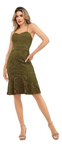 Vestido Casual Mujer Verde 997-15