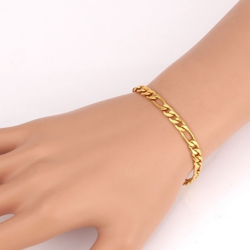 Pulsera Enchapada En Oro 18k. Gran Calidad.