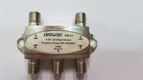 Fta 4x1 Diseqc Cw-41 Switch Captive Works 950-2400 Mhz