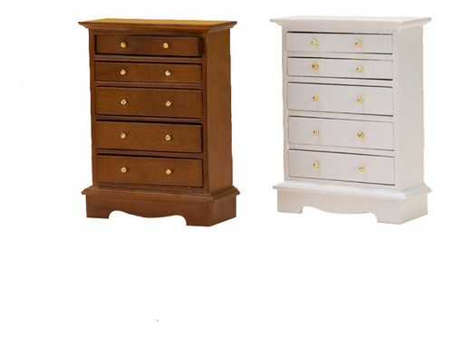 Casa De Muñecas A Escala 1:12, 5 Cajones, Muebles De Madera