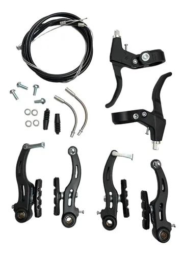 Kit De Frenos Bicicleta V/brake En Aluminio Negro Logan