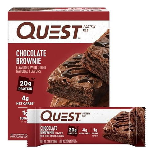 Quest Nutrition Chocolate Brownie Protein Bars, 4 Ct