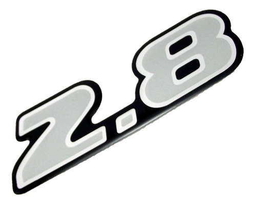 Emblema Adesivo 2.8 S10 Blazer 2002 2003 Resinado Prata