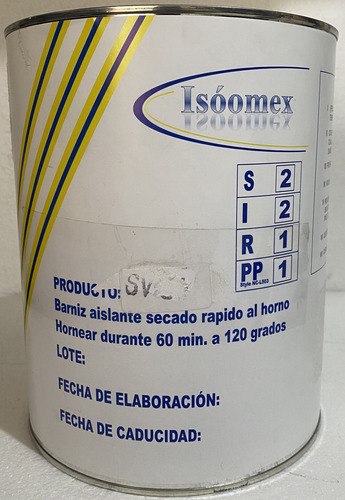 Barniz Aislante Dielectrico Claro Isoomex Secado Horno Galon