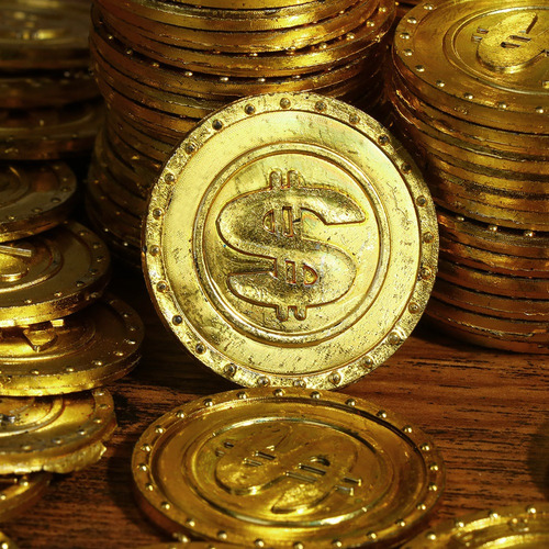 Moneda Pirata De Plástico Dorado De 100 Piezas
