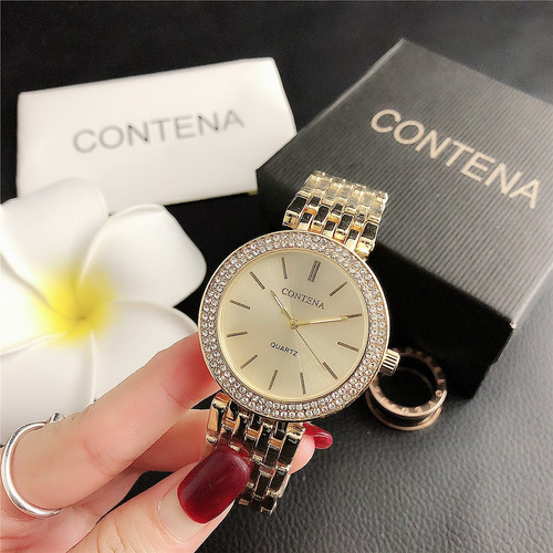 Silver - Reloj New Star Diamond Quartz Para Mujer