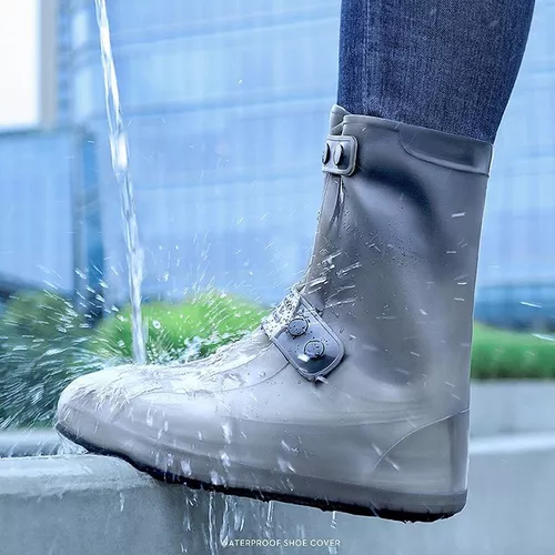 Cubre Zapatos Bota Impermeable Silicona Lluvia - Caña Media