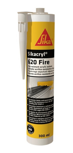 Sellante Resistente Al Fuego Sikacryl-620 Fire 300ml Blanco