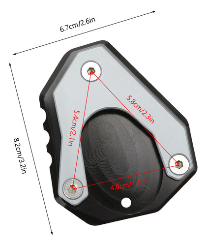 Placa De Soporte Lateral Para Soporte De Motocicleta, Almoha