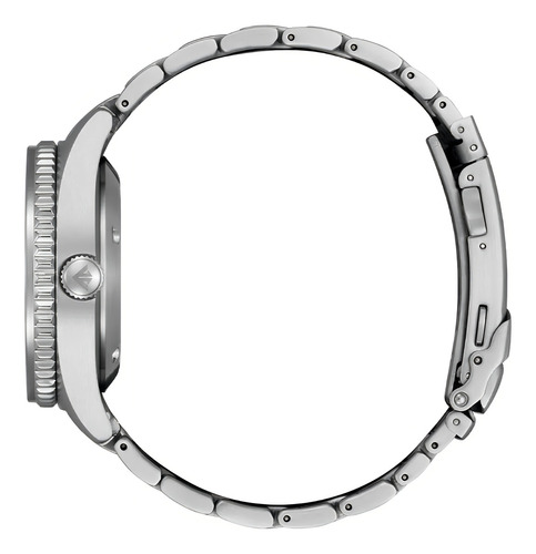 Reloj Citizen 61769 Ny0120-52e Automatics Hombre Wr200 Correa Plateado Bisel Plateado Fondo Negro 61769