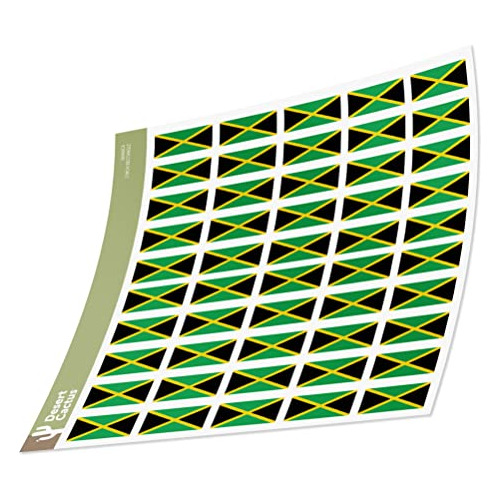 Jamaica Country Flag Sticker Decal 1 Inch Rectangle She...