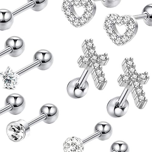 24 Piezas De Aretes De Cartílago Conjunto De Joyas Con