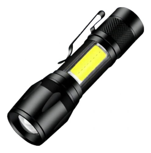 Mini Lanterna Tática Police Usb Recarregável Profissional Cor da lanterna Preto Cor da luz Branco