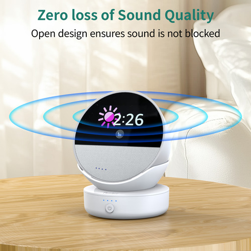 Base De Batería De 5000 Mah Para Echo Spot Con Puertos De Ca