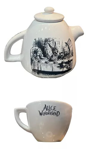 Tetera & Taza De Cerámica Alicia Pais Maravilla Wonderland