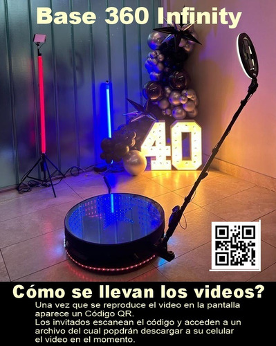 Alquiler Base 360 Infinity Espejo Magico Cabina Fotos Video