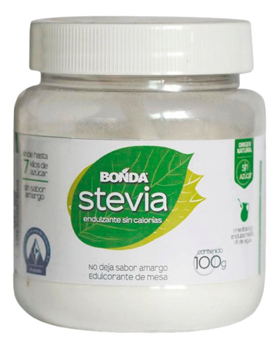 Bonda Stevia Polvo 100g (equivale A 7kgs De Azúcar)