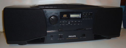 Radiograbador Philips Cd Radio Am/fm Como Nuevo No Envio Negro (Usado)