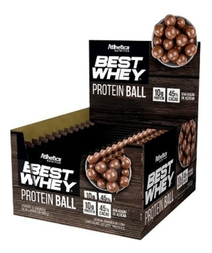 Chocolate Proteico Best Whey Protein Ball Display C/ 12 Un