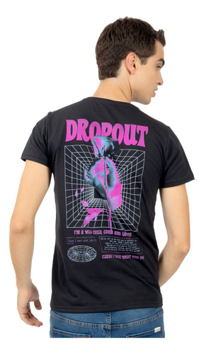 Playera Estampada Dropout Para Hombre Quarry
