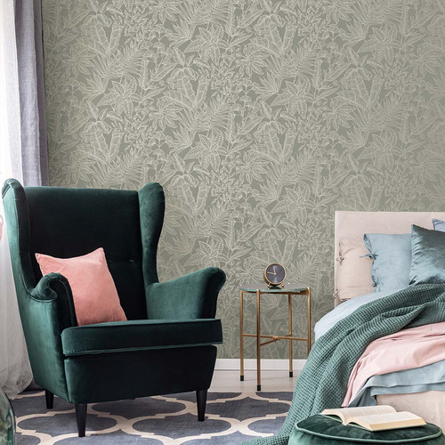 Papel Tapiz Opulence Paradise 0.52x10 Mts Sage