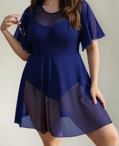 Traje De Baño Una Pieza Conservador Para Mujer Talla Grand