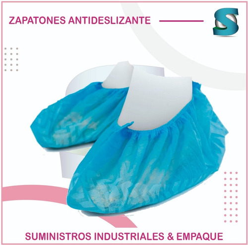 Imagen 4 de 5 de Zapatón Antideslizante Quirúrgico Descartables X100 Unidades