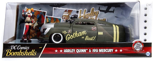 Dc Harley Quinn & 1951 Mercury 1:24 Die Cast Jada