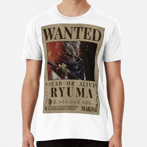 Remera Ryuma Wanted One Piece Sword God Bounty Poster Algodo