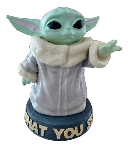 Figura De Baby Yoda Pintada Estatuilla De Grogu Mandalorian