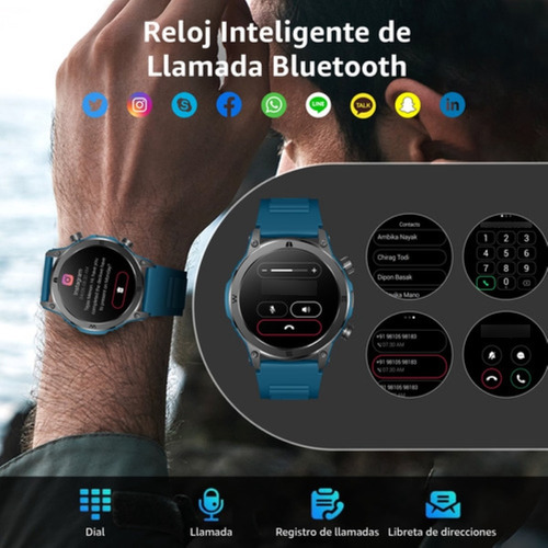 Reloj Smartwatch Amoled Redes Llamada Bluetooth Contra Agua Blanco Milanese Violeta Plateado