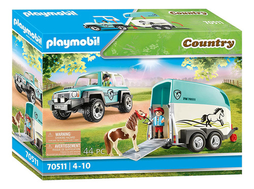 Playmobil Coche Con Remolque Para Poni 70511plb
