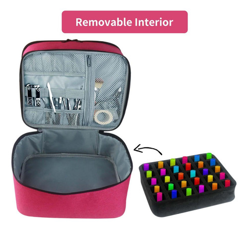 Bolsa De Almacenamiento De Esmalte De Uñas Con Caja