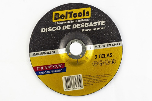 Disco De Desbaste Metal 7 X 7/8 X 6 Beltools