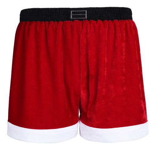 Pantalones Cortos De Papá Noel Para Hombre, Bóxer, Franela N