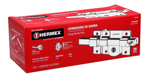 Imagen 2 de 4 de Cerradura De Barra Fija, Izquierda Hermex 43507