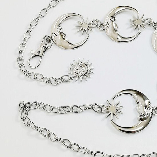 Para Cinturón De Cadena Corporal Con Colgante De Luna Y
