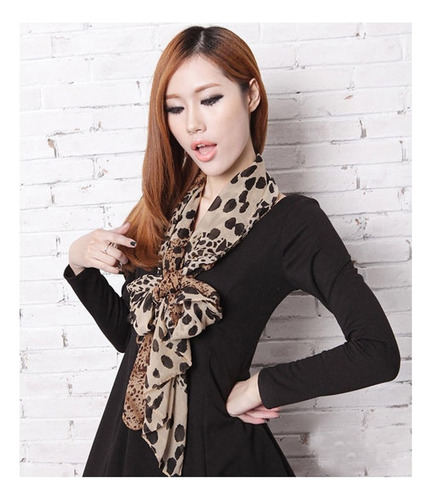 . Bufanda De Mujer Con Estampado De Leopardo Bufanda De