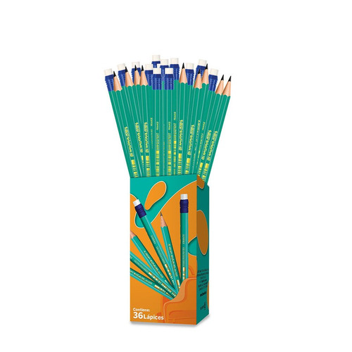 Lápiz Verde Bic Evolution 36 Lápices Grafito Hb 2 Resistente