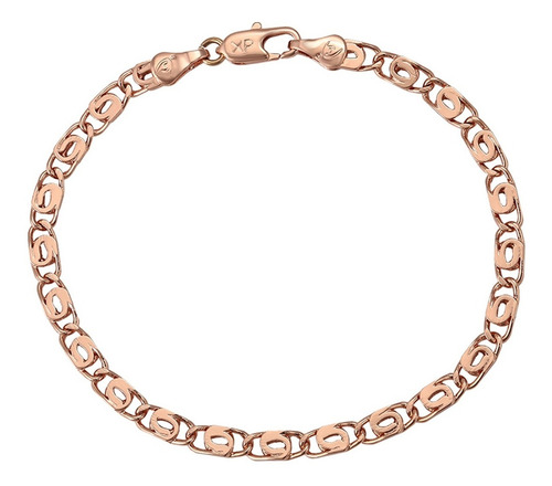 Pulsera Oro 18 K Lam Rosa Gold 19cm X 4 Mm Esclava Calidad