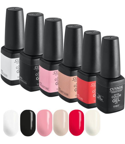 Esmalte De Uñas Semipermanente X 6 Cuvage Gel Colores Cabina