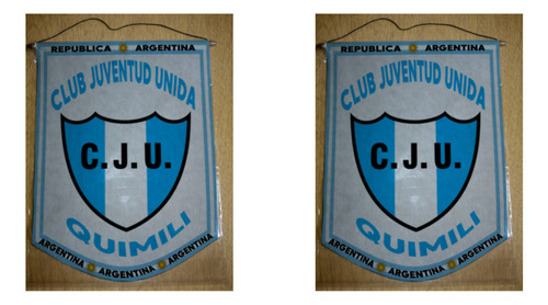 Banderin Chico 13cm Juventud Unida De Quimili