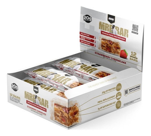 Redcon1 Barras De Proteina Mre Bar / 12 Barras Sabor Strawberry