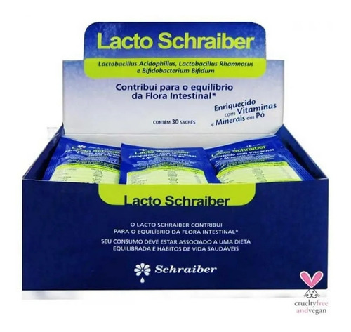 Lacto Schraiber 3 Bilhões De Probióticos 30 Sachês 0%lactose