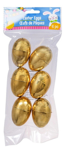 Pack De Huevos De Pascua Dorados 6 Pzs