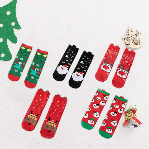 Calcetines De Navidad De 4 Estilos Para Mujer, Calcetines