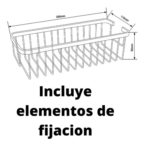 Imagen 6 de 10 de Estante Recto Repisa Baño Ducha Cromo Brillan Jabonera Recta
